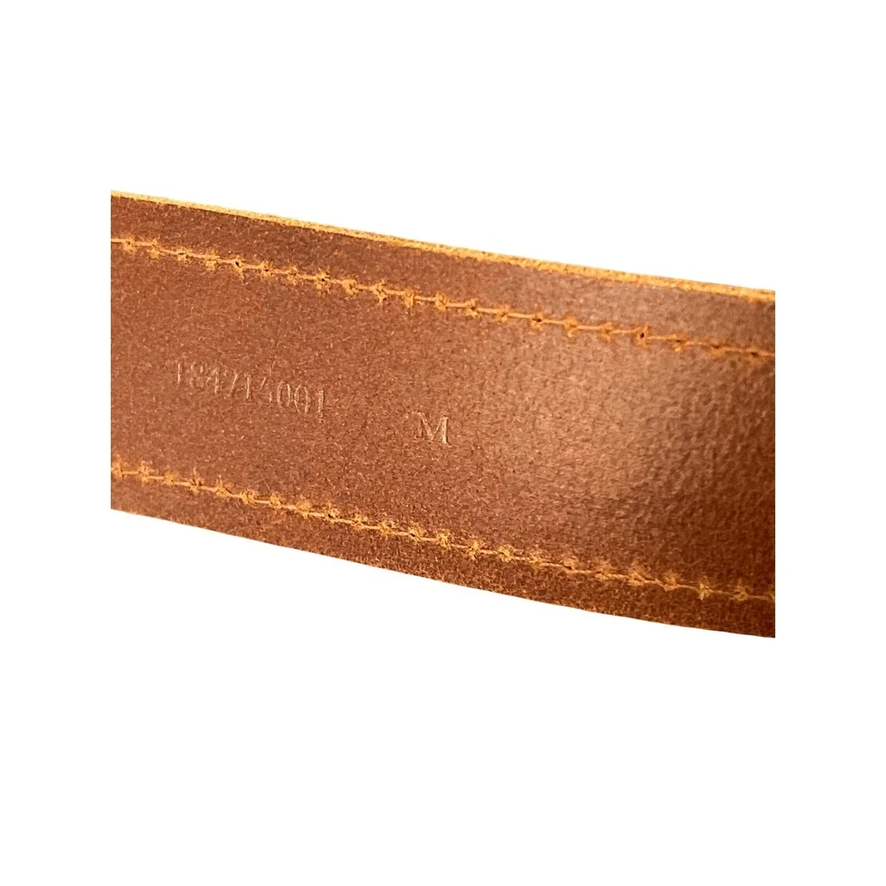 Banana Republic Womens Brown Italian Leather Belt Made in England Brass Buckle M